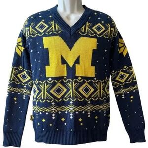 Women’s NCAA Michigan College Christmas Sweater Size M